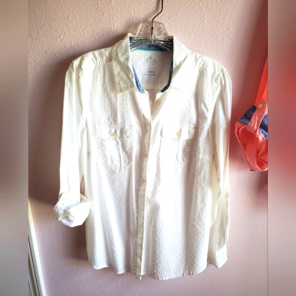 St Johns Bay White button up blouse - Picture 3 of 15
